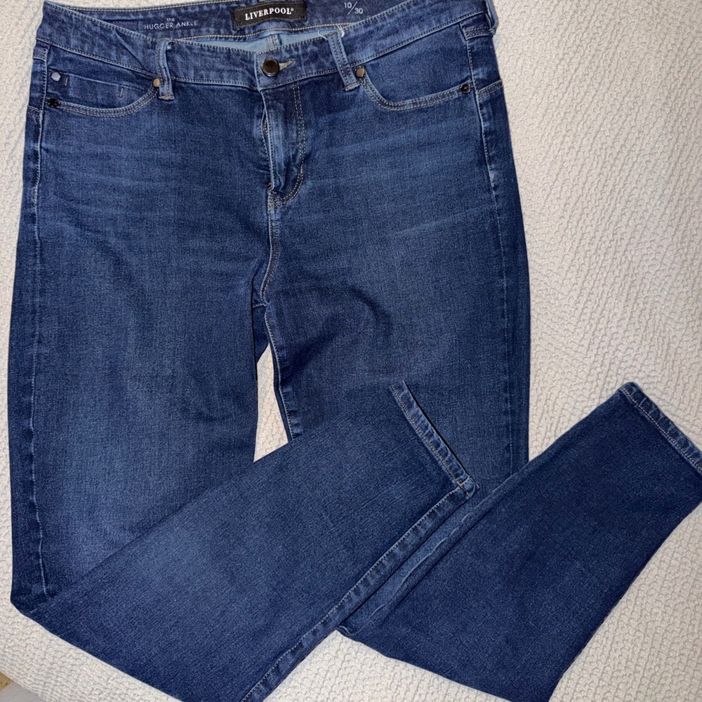 Liverpool Women's Dark Blue Skinny Jeans the HUGGER ANKLE